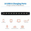Picture of TRIPP LITE 10-Port USB Charging Station Dock with Storage Slots for Tablet iPhone iPad & Laptops (U280-010-ST),Black