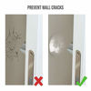 Picture of Door Stopper Wall Protector (4pk) - Quiet, Shock Absorbent Gel - Adhesive Reusable Bumper Protector, Wall Shield & Silencer for Door Handle - More Discreet Than a Door Knob Safety Cover (Clear)