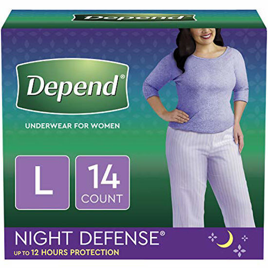 Depend Night Defense Incontinence Overnight Underwear for Women