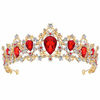 Picture of Frcolor Tiara Crown for Women, Rhinestone Queen Crowns Wedding Tiara Crowns Headband (Red) (Red)