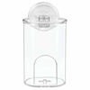 Picture of iDesign Power Lock Plastic Suction Toothbrush Center Holder for Toothbrush, Toothpaste, Razors on Bathroom Vanity or Countertop, Clear