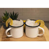 Picture of Camping Tin Enamel Mug with Handle Outdoor/Indoor 15 fl oz 450 ml (White 2-Pack)