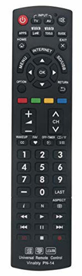 Picture of VINABTY Universal Remote fit for Panasonic N2QAYB000485 N2QAYB000486 N2QAYB000321 N2QAYB000221 N2QAYB000703 N2QAYB000837 N2QAYB000926 Plasma Smart 3D LED LCD HDTV TV Remote