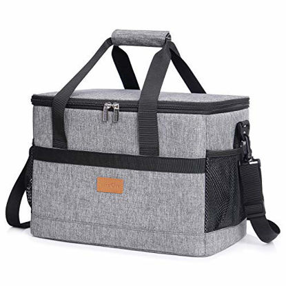 Picture of Lifewit 30L Soft Collapsible Cooler Bag Lunch Bag Box, Large Insulated Picnic Bag Travel Bag Soft-Sided Cooling Bag for Camping/BBQ/Family Outdoor Activities