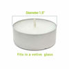 Picture of CandleNScent Unscented Tealight Candles, 30 Pack, White, Made in USA