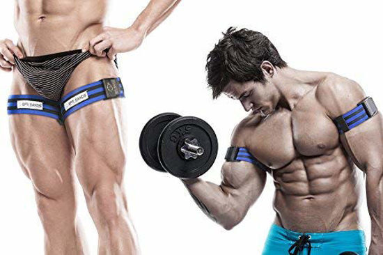 Picture of BFR BANDS Occlusion Training Bands, PRO, 1 Pair of Bands, Works for Arms OR Legs, Blood Flow Restriction Bands Help Gain Muscle Without Lifting Heavy Weights, Strong Elastic Strap + Quick-Release