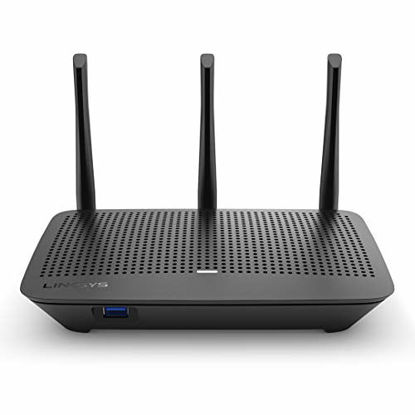 Picture of Linksys AC1900 Smart Wi-Fi Router Home Network, MU-MIMO Dual Band Wireless Gigabit WiFi Router, Fast Speeds up to 1.9 Gbps, Coverage up to 1,500 sq ft, Parental Control, up to 15 Devices (EA7500-4B)