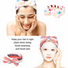 Picture of 8 Pack Spa Headband, Coral Fleece Makeup Headband Cosmetic Headband for Washing Face, Bow Headbands for Shower Terry Cloth Headbands for Women Facial Hair Band