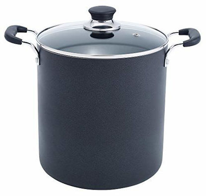 Picture of T-fal B36262 Specialty Total Nonstick Dishwasher Safe Oven Safe Stockpot Cookware, 12-Quart, Black