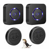 Picture of EverNary Dog Door Bell Wireless Doggie doorbells for Potty Training with Warterproof Touch Button Dog Bells Included Receiver and Transmitter (2 Transmitters and 2 Receivers)