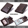 Picture of Contacts Mens Genuine Leather Card Coin Holder Purse Travel Passport Wallet Dark Brown