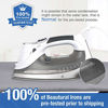 Picture of BEAUTURAL 1800-Watt Steam Iron with Digital LCD Screen, Double-Layer and Ceramic Coated Soleplate, 3-Way Auto-Off, 9 Preset Temperature and Steam Settings for Variable Fabric