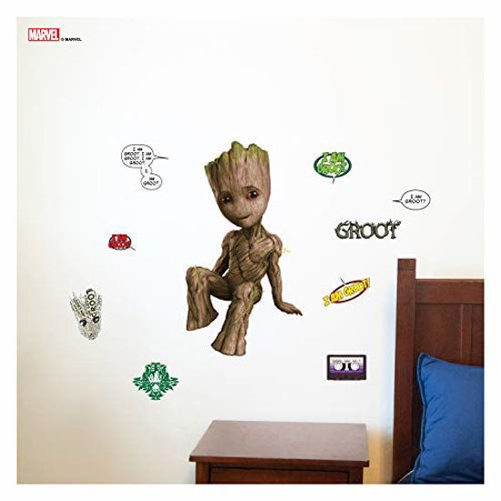 GetUSCart- Marvel Guardians of The Galaxy Groot Wall Decal with 3D  Augmented Reality Interaction Marvel Room Decor Marvel Wall Decals
