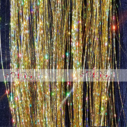 Picture of 20" Hair Tinsel 100 Strands - Sparkling Gold