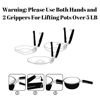Picture of Set of Two Gripper Clips for Moving Hot Plate or Bowls with Food Out, from Pressured Cooker, Microwave, Oven, Air Fryer.