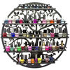 Picture of Sorbus Wall Mounted 5 Tier Nail Polish Rack Holder - Tree Silhouette Round Metal Salon Wall Art Display (Black) .