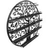 Picture of Sorbus Wall Mounted 5 Tier Nail Polish Rack Holder - Tree Silhouette Round Metal Salon Wall Art Display (Black) .