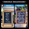 Picture of Tabletop Chalk Boards with Frame by VersaChalk (13x9, Porcelain, Magnetic) A Frame Chalk Board Sign for Business, Bistro Bar, Sandwich Menu, Sidewalk, Parties, Classroom, Wedding