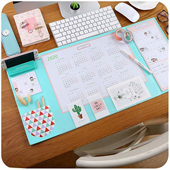 Large Pu Waterproof Mouse Pad Student Writing Pad Office Computer Desk Mat  Laptop Cushion Desk Organizer With Calendar