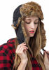 Picture of Winter Trapper Hat - Russian Ushanka Trooper Aviator Hats for Men & Women - Snow Eskimo Hat with Ear Flaps for Cold Weather