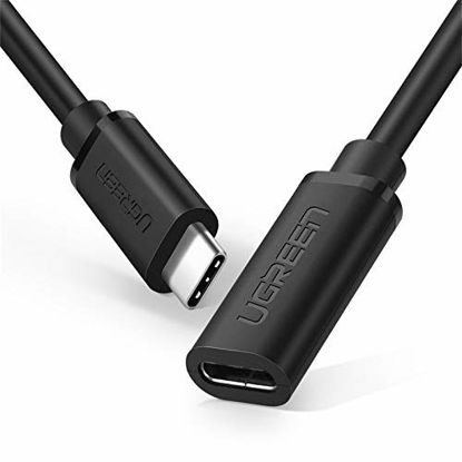 Picture of UGREEN USB C Extension Cable Male to Female Type C Extender Cord Thunderbolt 3 Compatible for Nintendo Switch, MacBook Pro, Google Pixel 3 2 XL, Samsung Galaxy S10 S9 S8 Plus Note 8 (1.5FT)