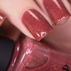 Picture of ILNP Cross My Heart - Crisp Rustic Red Holographic Jelly Nail Polish