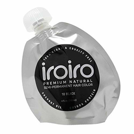 Picture of Iroiro Natural Premium Semi-Permanent Hair Color 10 Black 4oz