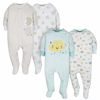 Picture of Gerber Baby 4 Pack Sleep 'N Play Footie, Clouds/Elephant, Newborn