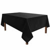 Picture of Hiasan Black Rectangle Tablecloth - 54 x 80 Inch - Waterproof & Wrinkle Resistant Washable Fabric Table Cloth for Dining, Party and Outdoor use