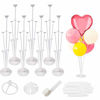 Picture of RUBFAC 7 Sets of Balloon Stand Kits, Reusable Clear Balloon Stand for Table, Including Glue, Tie Tool, Flower Clips, Table Balloon Stand Suitable for Party Wedding Christmas Decorations.