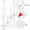 Picture of RUBFAC 7 Sets of Balloon Stand Kits, Reusable Clear Balloon Stand for Table, Including Glue, Tie Tool, Flower Clips, Table Balloon Stand Suitable for Party Wedding Christmas Decorations.