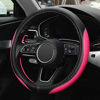 Picture of LABBYWAY Microfiber Leather Auto Car Steering Wheel Cover,Universal Fit 15 Inch Anti-Slip Wheel Protector (Pink)