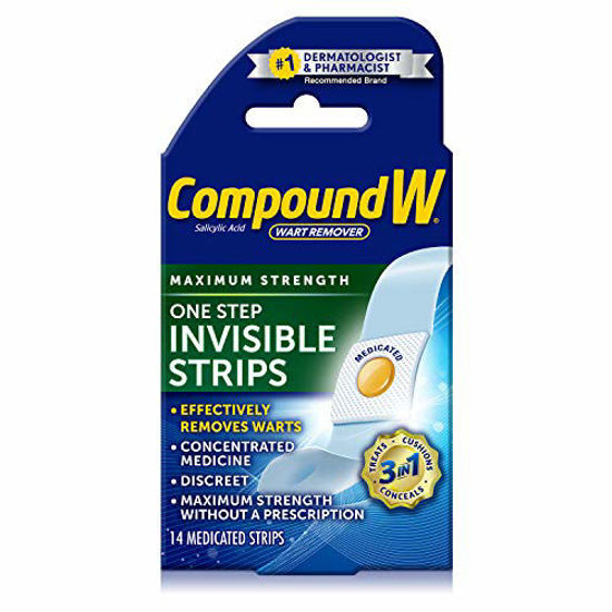 Picture of Compound W Maximum Strength One Step Invisible Wart Remover Strips, 14 Count