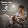 Picture of LOHAS Dimmable Night Light, Plug in LED Night Light Dusk to Dawn Light, Daylight 5000k from 5lm to 80lm Brightness Adjustable Bright Mini Wall Night Light for Kids Baby Bedroom Stairway Nursery 2 Pack