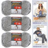 Picture of Bernat Softee Chunky Yarn, Super Bulky #6, 3 Skeins Grey Heather 28046 Bundle