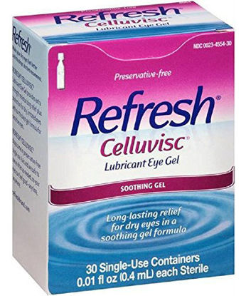 Picture of Refresh Celluvisc Lubricant Soothing Eye Gel, 0.01 oz Single Use Vials, 30 Count Per Box (2 Boxes) by Refresh