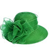 Picture of VECRY Lady Derby Dress Church Cloche Hat Bow Bucket Wedding Bowler Hats (Green)