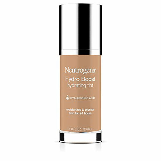 Picture of Neutrogena Hydro Boost Hydrating Tint with Hyaluronic Acid, Lightweight Water Gel Formula, Moisturizing, Oil-Free & Non-Comedogenic Liquid Foundation Makeup, 60 Natural Beige 1.0 fl. oz