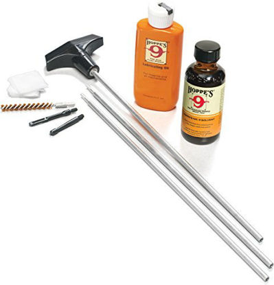 Picture of Hoppe's No. 9 Cleaning Kit with Aluminum Rod, Universal .22-.225 Caliber Rifle/Pistol