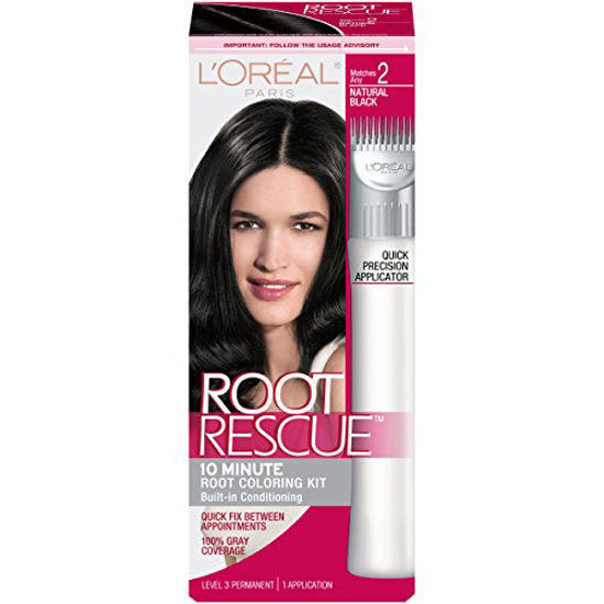 GetUSCart- L'Oréal Paris Root Rescue Hair Color, 2 Natural Black