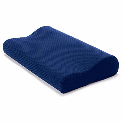 Picture of Carex Contour Pillow - Cervical Pillow and Neck Pillow for Sleeping - Memory Foam Neck Pillow