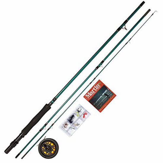  Martin Fly Fishing Complete Kit, 8-Foot 5/6-Weight 3-Piece Fly  Fishing Pole, Size 5/6 Rim-Control Reel, Pre-spooled