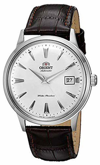 Picture of Orient Men's 2nd Gen. Bambino Ver. 1 Stainless Steel Japanese-Automatic Watch with Leather Strap, Brown, 21 (Model: FAC00005W0)