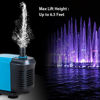 Picture of KEDSUM 770GPH Submersible Pump(3500L/H, 65W), Ultra Quiet Water Pump with 6.5ft High Lift, Aquarium Pump with 6.5ft Power Cord, 3 Nozzles for Fish Tank, Pond, Aquarium, Statuary, Hydroponics