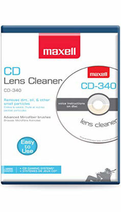 Picture of Maxell Safe and Effective Feature CD Player and Game Station Compact Disc Cleaner CD-340 190048 CD/CD-ROM Laser Lens Cleaner