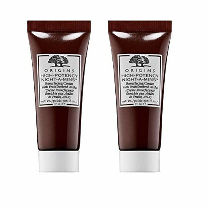 Picture of Origins High Potency Night A Mins Resurfacing Cream 0.5 Ounce Tube Deluxe Travel Size 2 Pack
