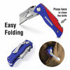 Picture of WORKPRO Folding Utility Knife Quick-change Box Cutter, Blade Storage in Handle with 5 Extra Blade Included