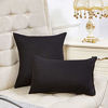 Picture of Anickal Black Pillow Covers Set of 2 Cotton Linen Decorative Square Throw Pillow Covers 16x16 Inch for Sofa Couch Decoration