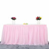 Picture of Suppromo 6ft Pink Tulle Table Skirt for Rectangle or Round Tables Tutu Table Skirt for Baby Shower Girl Gender Reveal Wedding Birthday Party Cake Dessert Table Decorations(L6(ft) H 30in, Pink)