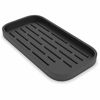 Picture of ZAPPOWARE Silicone Sponge Holder - Kitchen Sink Organizer Caddy - Storage Tray for Dish Sponge, Soap Dispenser, Scrubber 9.6"x 4.9" (Black)